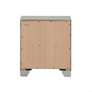 Glory Furniture Madison accent nightstand in silver champagne finish with a modern design and sleek surface.