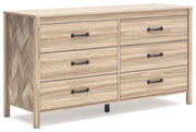 Battelle - Six Drawer Dresser - Tan - R&R Furniture Gallery (Fountain Valley, CA)