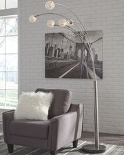 Winter - Metal Arc Lamp  - Silver Finish - R&R Furniture Gallery (Fountain Valley, CA)