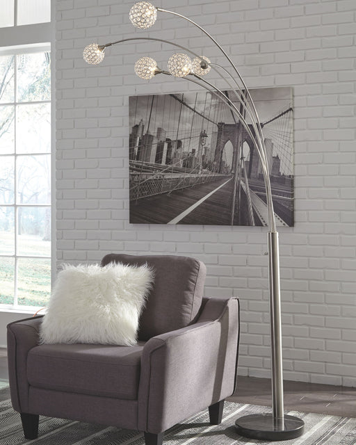 Winter - Metal Arc Lamp  - Silver Finish - R&R Furniture Gallery (Fountain Valley, CA)