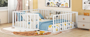 Metal Floor Bed Frame With Fence And Door - R&R Furniture Gallery (Fountain Valley, CA)