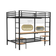 Ethan - Bunk Bed With Desk, Charging Station, Storage Shelves - R&R Furniture Gallery (Fountain Valley, CA)