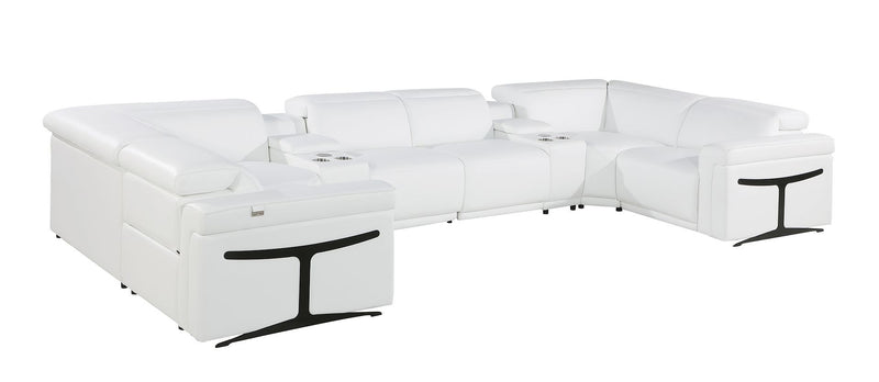 1126 - 8-Piece U-Shaped Sectional Sofa In With 2 Power Recliners & Power Headrests