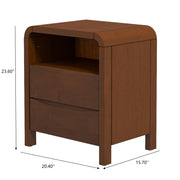 Lionel - Nightstand 2 Drawer - Brown - R&R Furniture Gallery (Fountain Valley, CA)
