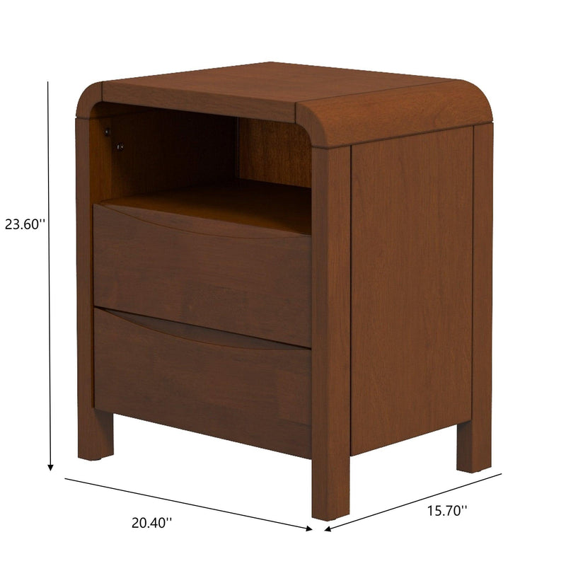 Lionel - Nightstand 2 Drawer - Brown - R&R Furniture Gallery (Fountain Valley, CA)