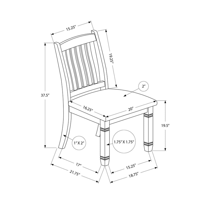 Transitional Dining Chair (Set of 2) - R&R Furniture Gallery (Fountain Valley, CA)