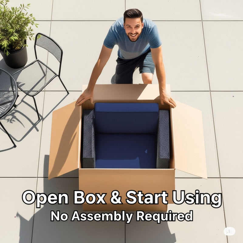 Comfortable Modern Patio Rattan Sectional Set With Cushions - R&R Furniture Gallery (Fountain Valley, CA)