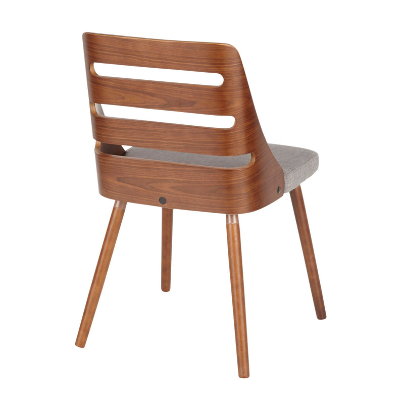 Lumi Source Trevi mid-century modern dining chair, side chair with sleek wooden frame and cushioned seat, stylish and contemporary.