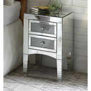 Noralie - 24" Accent Table - Mirrored, Faux Diamonds - R&R Furniture Gallery (Fountain Valley, CA)