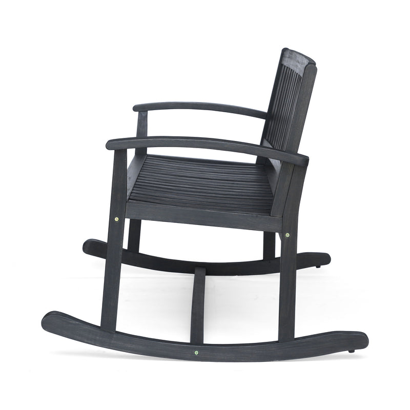 Baxter - Rocking Loveseat - Dark Gray