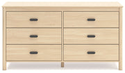 Cabinella - Six Drawer Dresser - Tan - R&R Furniture Gallery (Fountain Valley, CA)