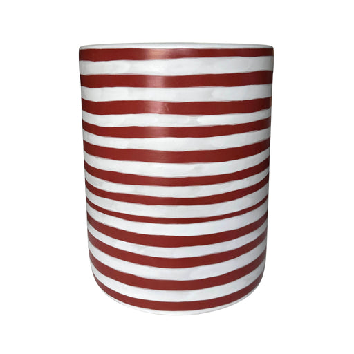 Tempest - Ceramic Table - Red Stripes - R&R Furniture Gallery (Fountain Valley, CA)