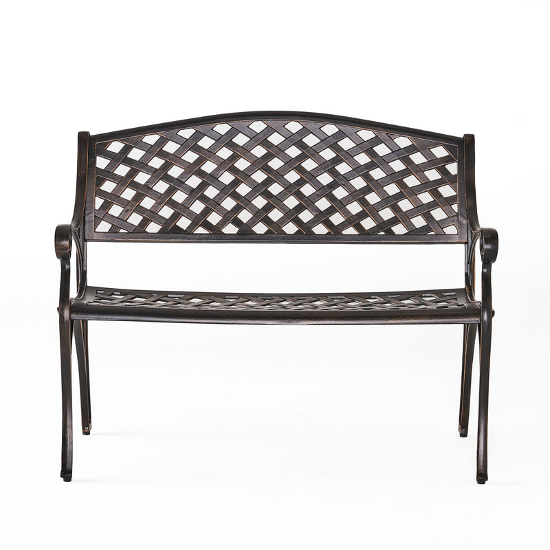 Spencer - Cast Bench - Copper - R&R Furniture Gallery (Fountain Valley, CA)