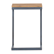 C Shaped End Table With Iron Base And Fir Wood To - R&R Furniture Gallery (Fountain Valley, CA)