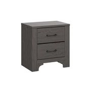Modern 2 Drawer Nightstand - Brown - Wood - R&R Furniture Gallery (Fountain Valley, CA)
