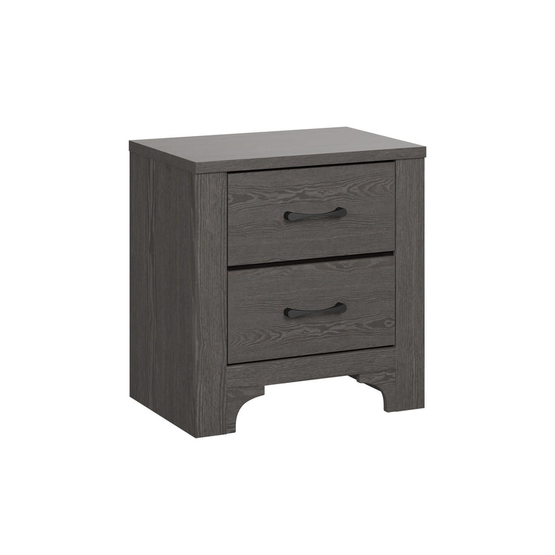 Modern 2 Drawer Nightstand - Brown - Wood - R&R Furniture Gallery (Fountain Valley, CA)