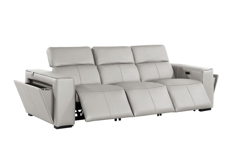 1224 - 3-Piece Modular Power Reclining Sofa In With 3 Power Recliners & Power Headrests