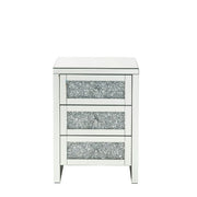 Noralie - 26" Accent Table With Faux Diamonds - Mirrored - R&R Furniture Gallery (Fountain Valley, CA)