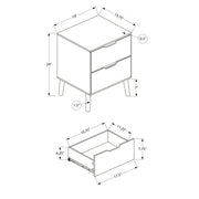Modern 8th Street accent table with storage drawers, featuring a sleek design and wooden finish, ideal for living room decor.