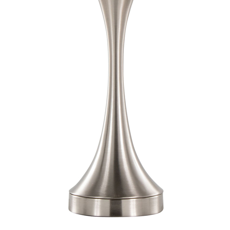 Set of two Lumi Source Lenuxe contemporary table lamps with built-in USB ports, featuring modern design and soft lighting.