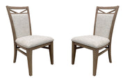 Americana Modern Dining - Upholstered Dining Chair (Set of 2) - Cotton White - R&R Furniture Gallery (Fountain Valley, CA)