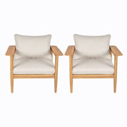 Terassi - Outdoor Lounge Chair (Set of 2) With Cushions - Beige / Light Teak - R&R Furniture Gallery (Fountain Valley, CA)