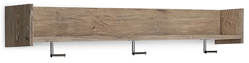 Oliah - Wall Mounted Coat Rack w/Shelf - Natural - R&R Furniture Gallery (Fountain Valley, CA)