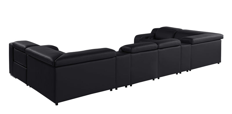 1116 - 8-Piece U-Shaped Sectional Sofa In With 2 Power Recliners & Power Headrests