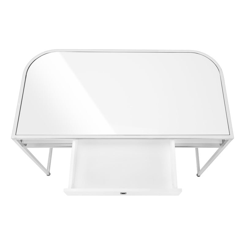 Computer Desk For Home Office, Laptop, Storage Drawers, Contemporary And Modern - White - R&R Furniture Gallery (Fountain Valley, CA)