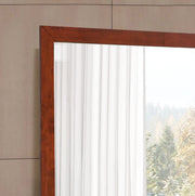 Glory Furniture Burlington modern transitional wall mirror with sleek frame hanging on a wall in contemporary decor style.