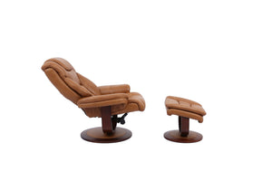 Monarch - Manual Reclining Swivel Chair and Ottoman