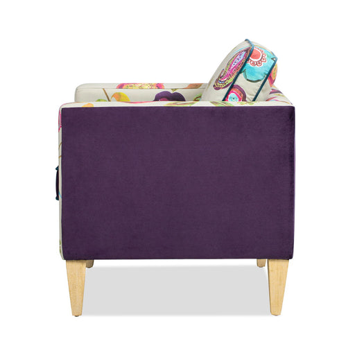 Mamba - Patchwork Accent Chair - Teal Blue Purple / Multicolored Floral - R&R Furniture Gallery (Fountain Valley, CA)