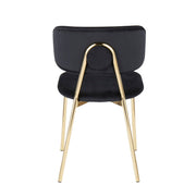Set of two Lumi Source contemporary glam chairs with sleek design, upholstered seats, and modern metal legs.