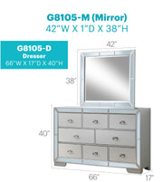 Contemporary Glory Furniture storage dresser with sleek design, multiple drawers, and modern wood finish.