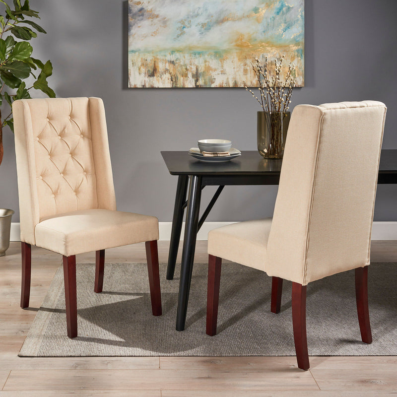 Sophisticated Tufted Dining Chair With High Back Design - R&R Furniture Gallery (Fountain Valley, CA)