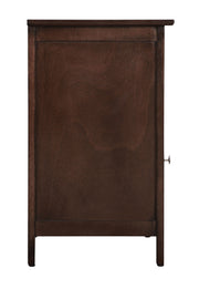 Glory Furniture Izzy cappuccino accent nightstand with a smooth finish and modern design, featuring a single drawer.