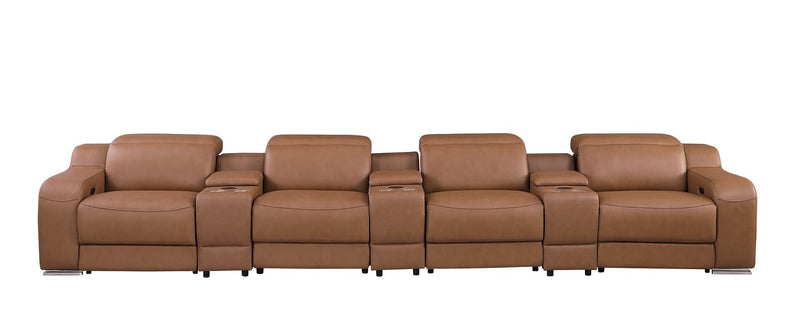 1116 - 7-Piece Modular Power Reclining Sofa In With 4 Power Recliners & Power Headrests
