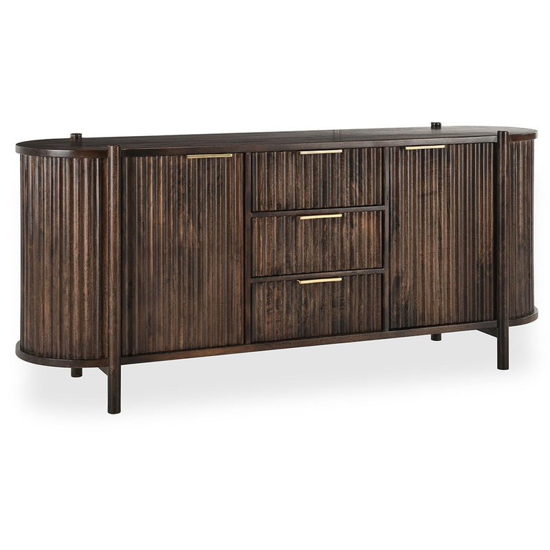 Redford - 2 Door 3 Drawer Buffet - Bark Brown - R&R Furniture Gallery (Fountain Valley, CA)