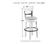 Valebeck - Tall Upholstered Swivel Barstool - R&R Furniture Gallery (Fountain Valley, CA)