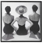 Framed print of 1959 ladies' swimwear fashion in black by Uttermost, showcasing vintage swimwear design artwork.