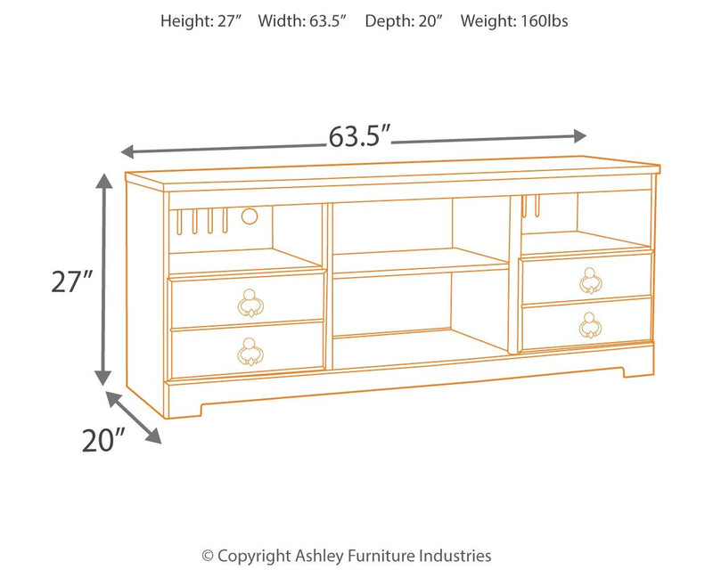 Willowton - TV Stand With Fireplace Option - R&R Furniture Gallery (Fountain Valley, CA)