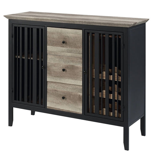 Zudora - Server - Antique Oak & Sandy Black - R&R Furniture Gallery (Fountain Valley, CA)
