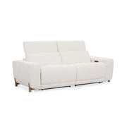 Darrow - Upholstered Power Recliner Sofa - Ivory - R&R Furniture Gallery (Fountain Valley, CA)