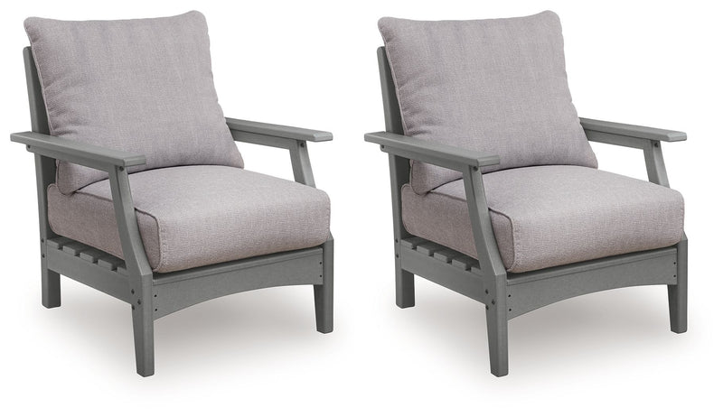 Cove Beach - Lounge Chair With Cushion (Set of 2) - Gray - R&R Furniture Gallery (Fountain Valley, CA)