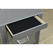 Lorenzo - Nightstand With Hidden Compartment And Handles - Silver - R&R Furniture Gallery (Fountain Valley, CA)