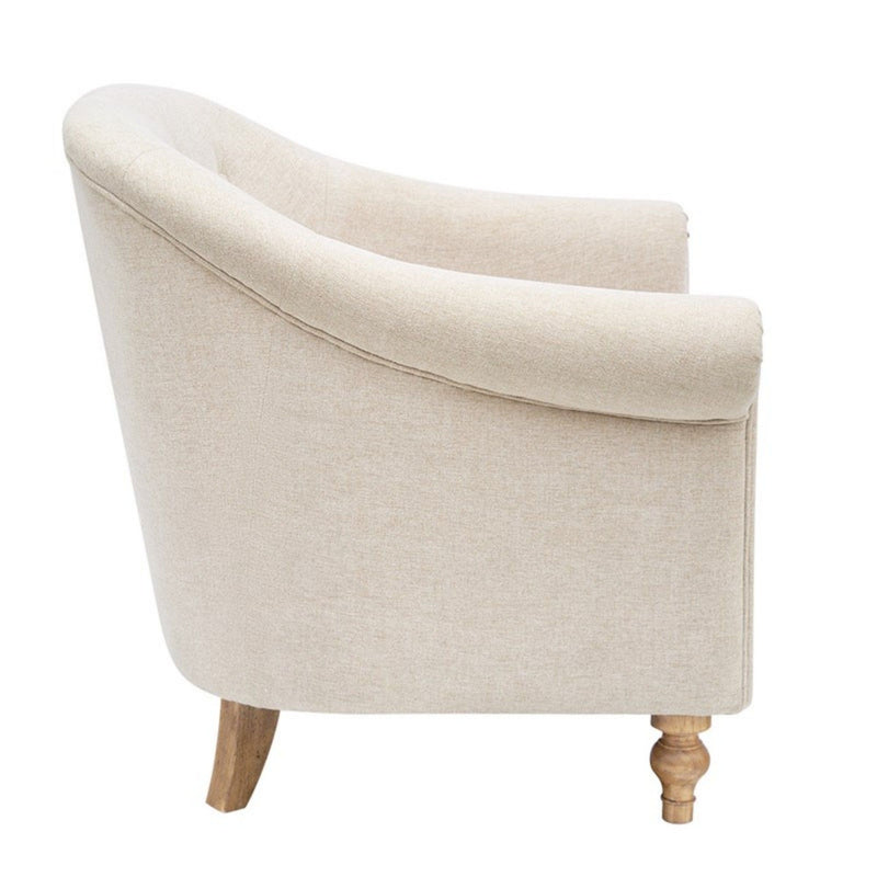 Fayette - Tufted Accent Arm Chair - Cream - R&R Furniture Gallery (Fountain Valley, CA)