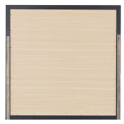 Glory Furniture Primo mirror with a sleek, modern frame, reflecting a stylish interior. Perfect for contemporary home decor.