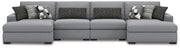 Benchcraft Bealton sectional sofa, stationary sectional with plush cushions and modern design, shown in a living room setting.