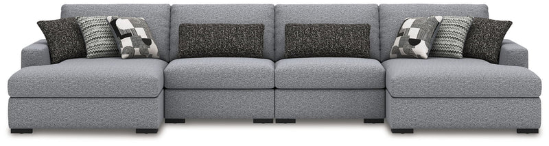 Benchcraft Bealton sectional sofa, stationary sectional with plush cushions and modern design, shown in a living room setting.