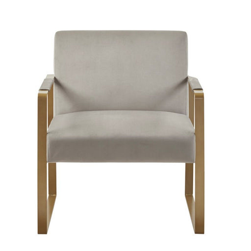 Jayco - Accent Chair With Metal Arms - Beige - R&R Furniture Gallery (Fountain Valley, CA)